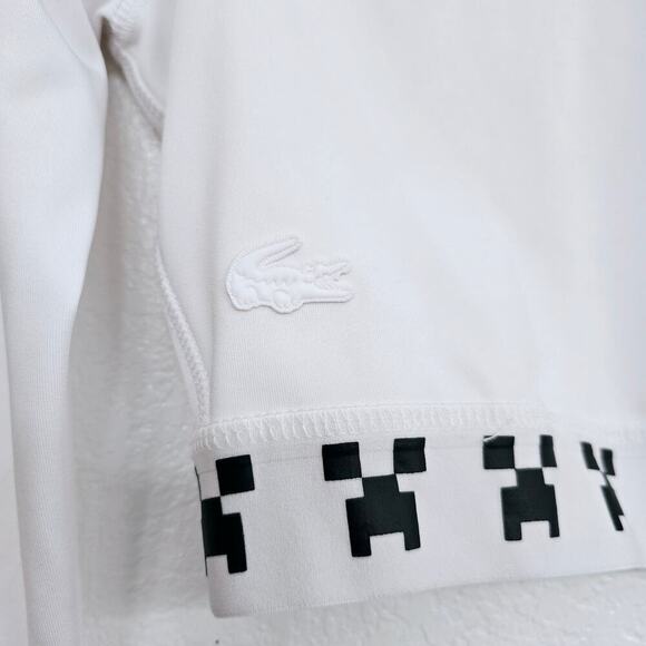 Lacoste x Minecraft White Cropped T-Shirt Size S 38 Gamer Streetwear Collab - Picture 2 of 10